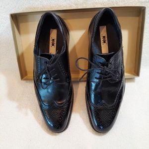 Joseph Abboud Black Leather Oxfords K125B Men's Size 10D